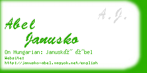 abel janusko business card